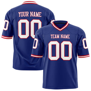 Custom Royal White Solid Colour Football Jersey FT01240725RO478