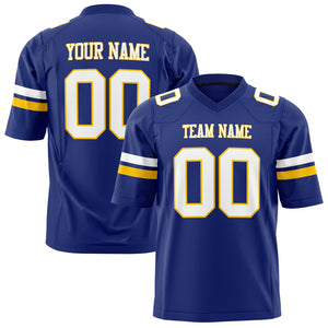Custom Royal White Solid Colour Football Jersey FT01240725RO479