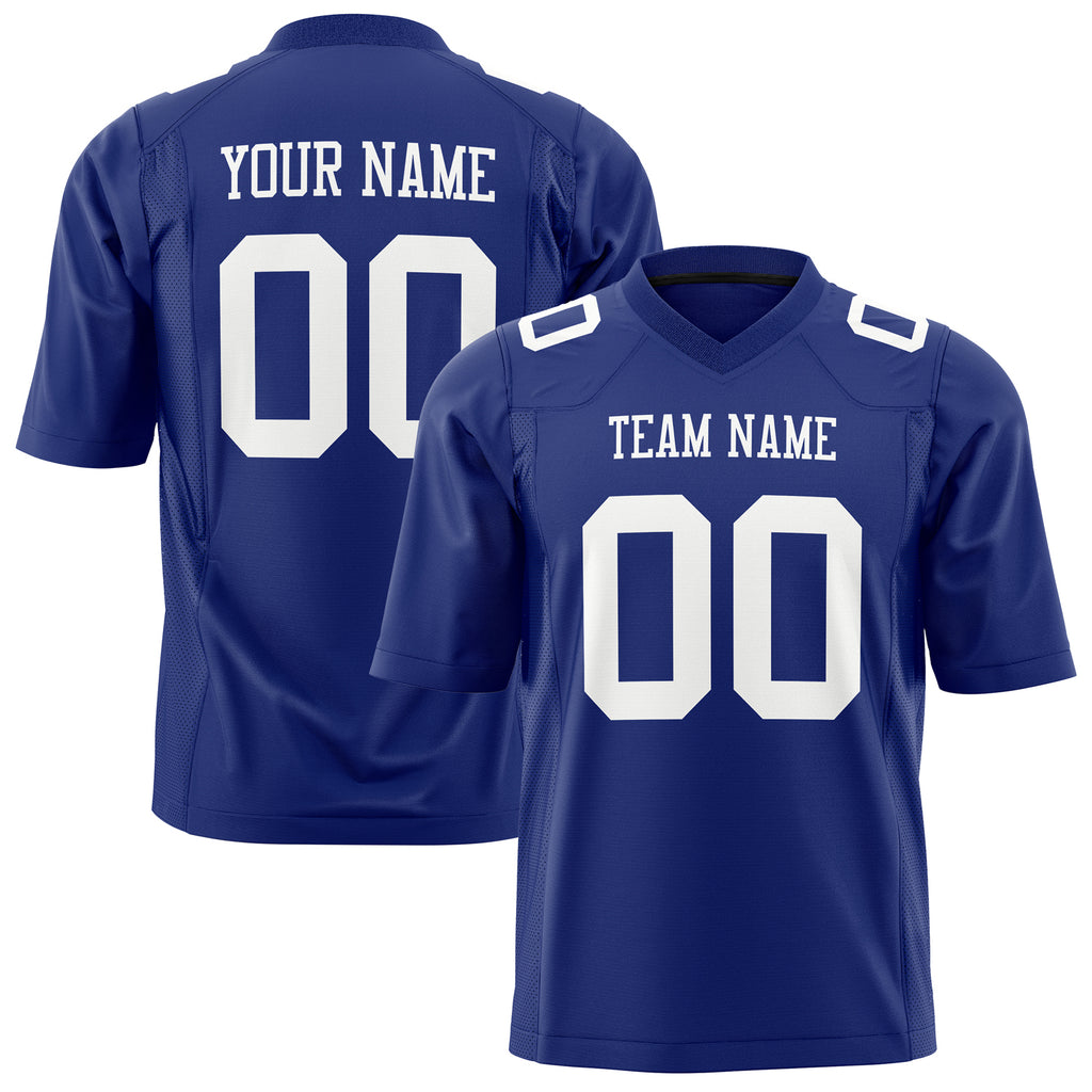 Custom Royal White Solid Colour Football Jersey FT01240725RO481