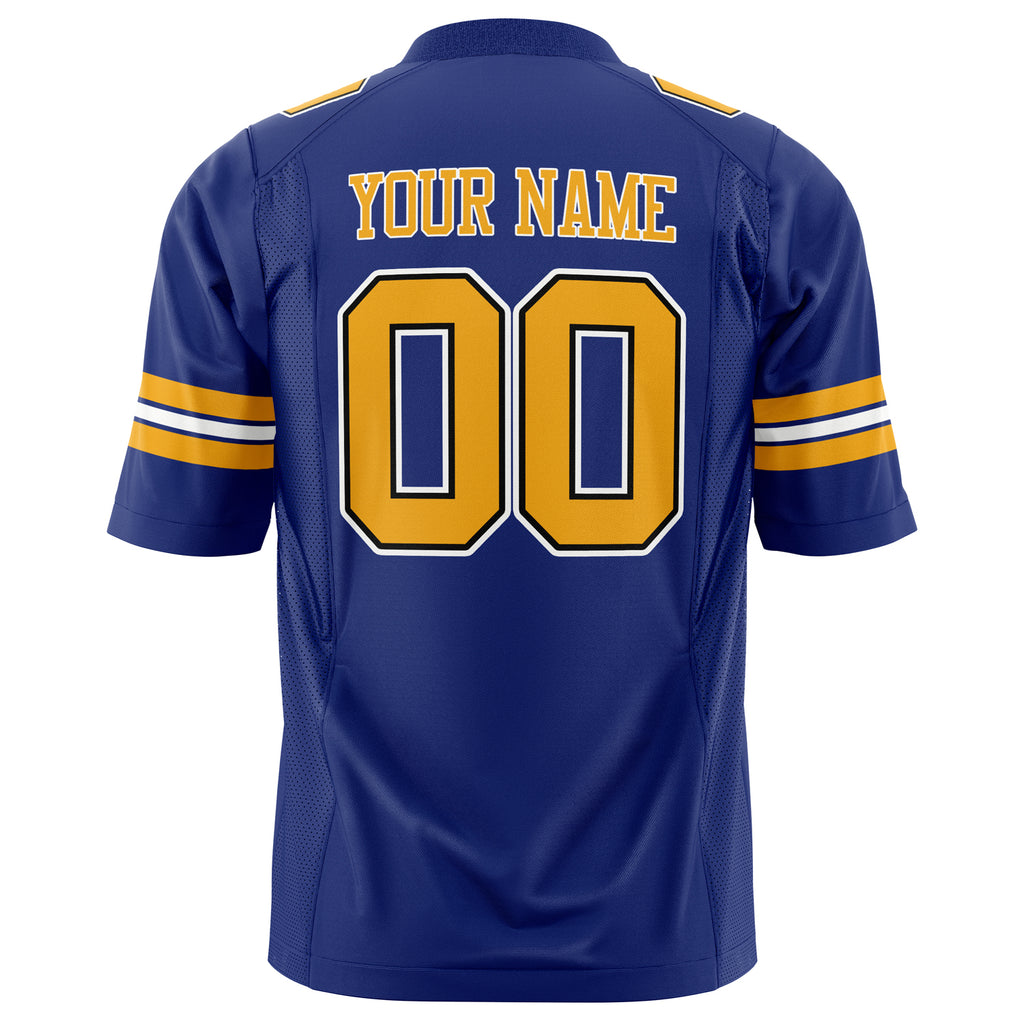 Custom Royal Gold Solid Colour Football Jersey
