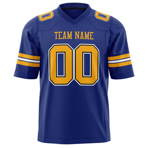 Custom Royal Gold Solid Colour Football Jersey
