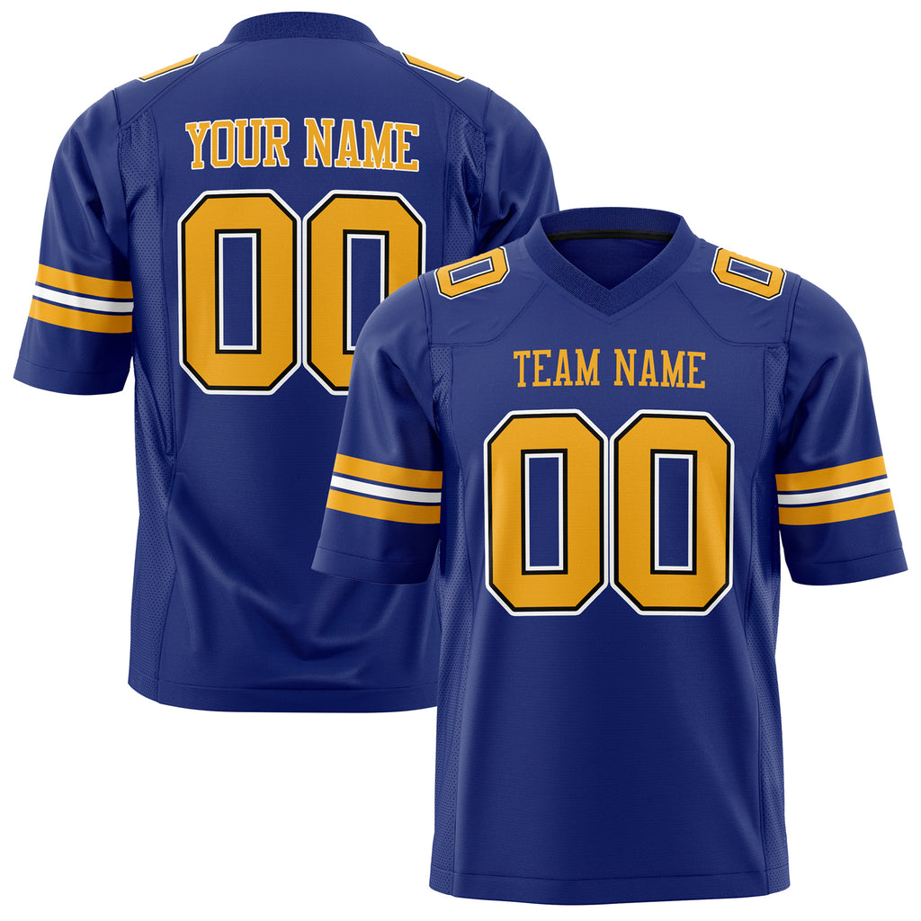 Custom Royal Gold Solid Colour Football Jersey FT01240725RO484