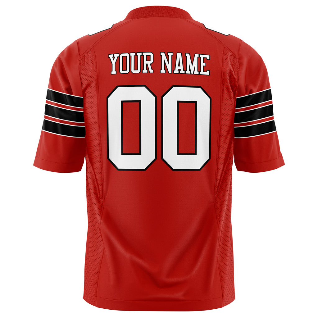 Custom Scarlet White Solid Colour Football Jersey