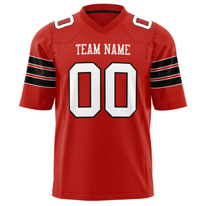 Custom Scarlet White Solid Colour Football Jersey