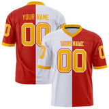 Custom Scarlet White spilt Football Jersey FT01240725SC488