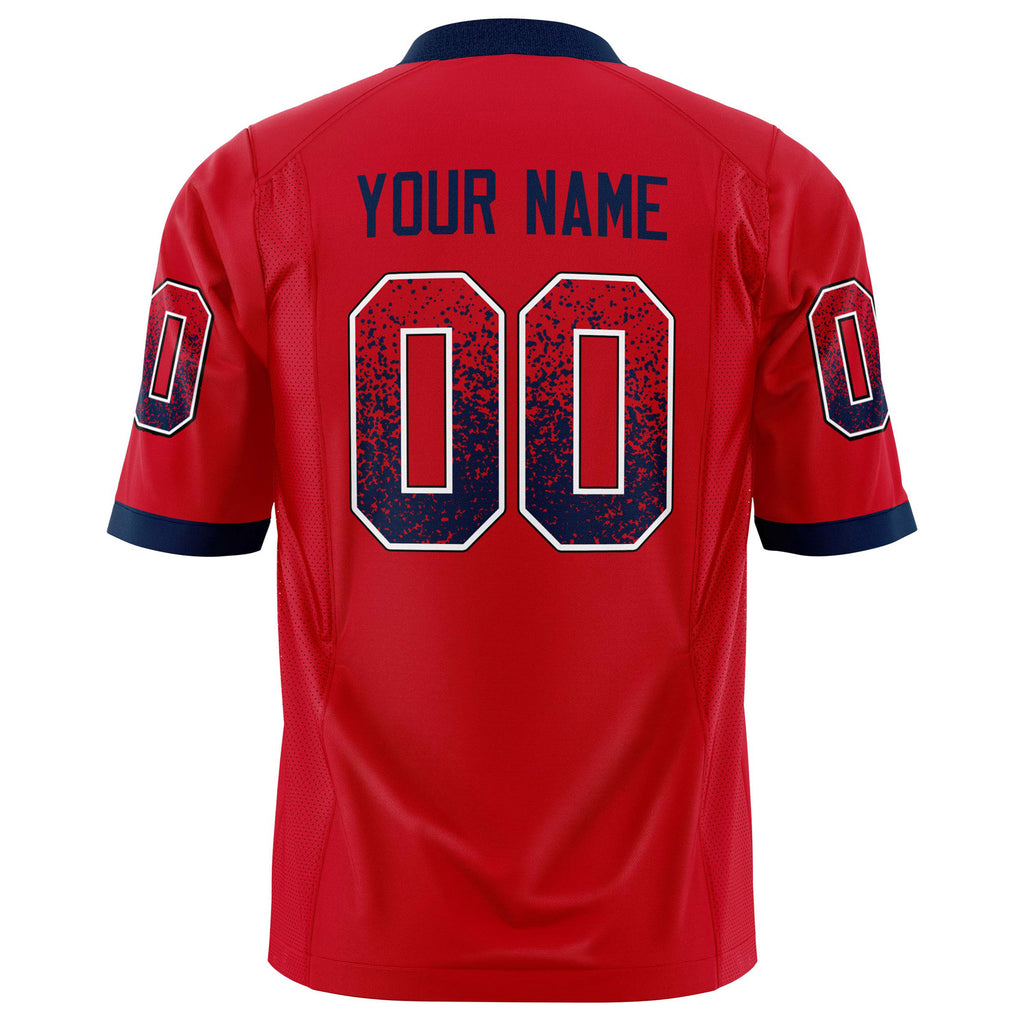 Custom Scarlet Navy Solid Colour Football Jersey