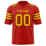 Custom Scarlet Gold Solid Colour Football Jersey