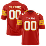 Custom Scarlet White Solid Colour Football Jersey