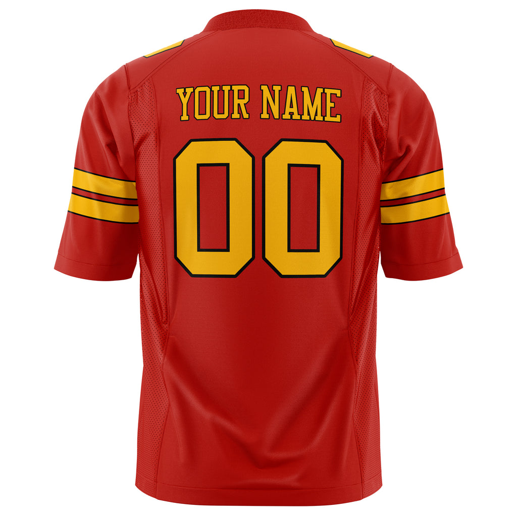 Custom Scarlet White Solid Colour Football Jersey