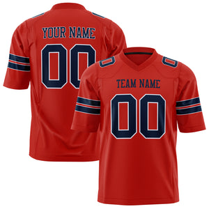 Custom Scarlet Navy Solid Colour Football Jersey FT01240725SC499