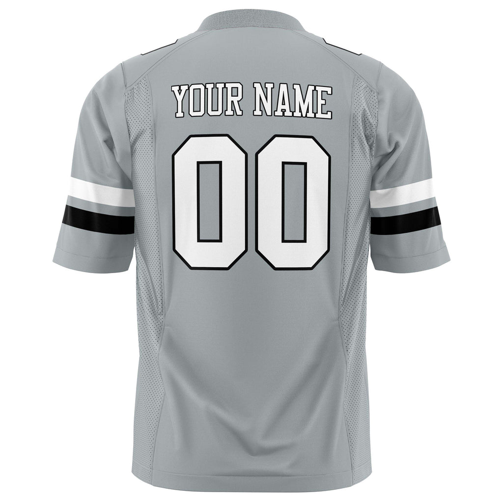Custom Silver White Solid Colour Football Jersey