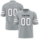 Custom Silver White Solid Colour Football Jersey