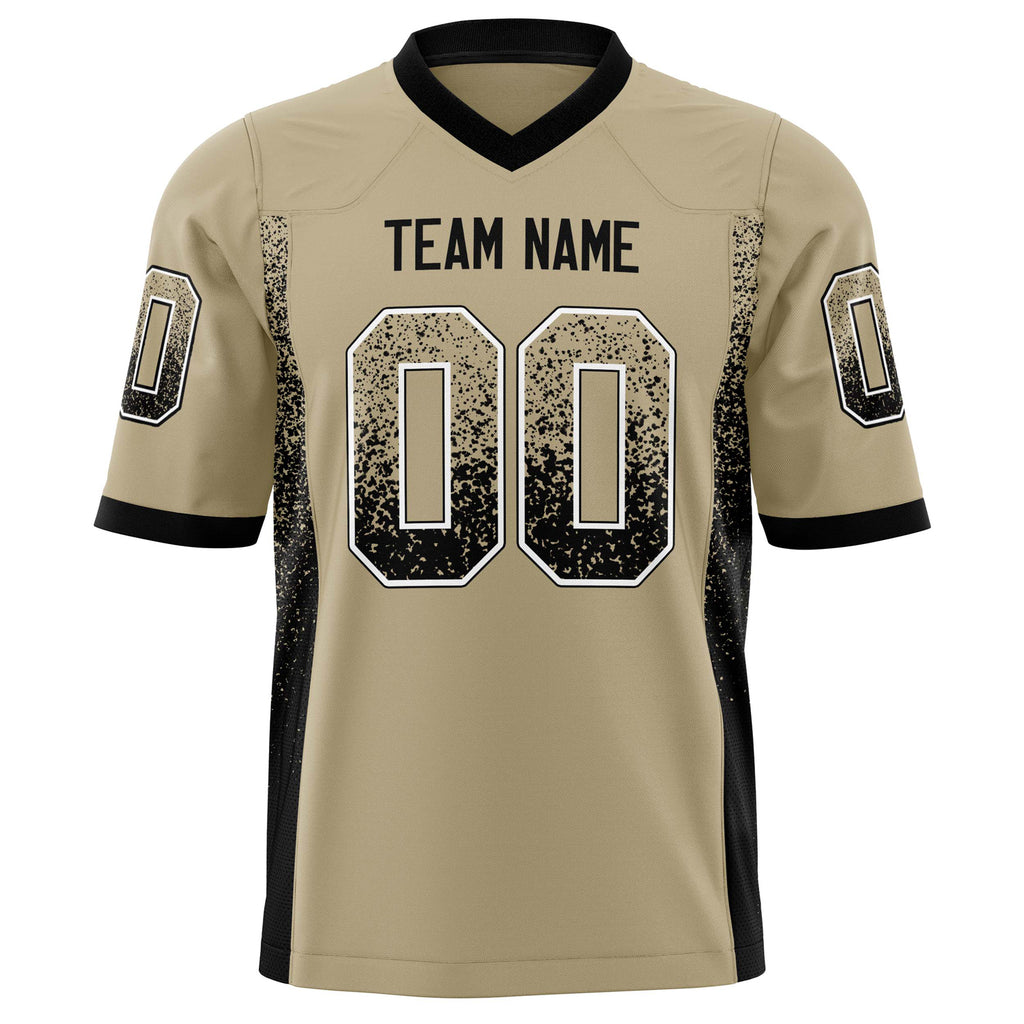 Custom Vegas Gold Black Solid Colour Football Jersey