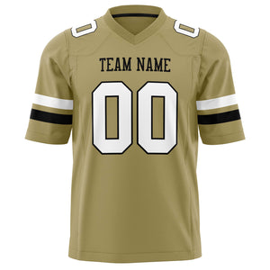 Custom Vegas Gold White Solid Colour Football Jersey