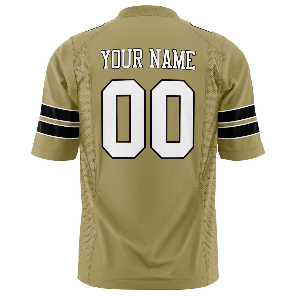 Custom Vegas Gold White Solid Colour Football Jersey