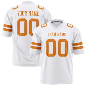 Custom White Orange Solid Colour Football Jersey FT01240725WH537