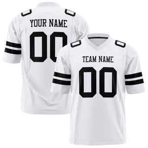 Custom White Black Solid Colour Football Jersey FT01240725WH539
