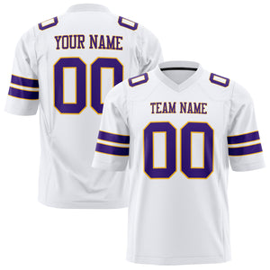 Custom White Purple Solid Colour Football Jersey FT01240725WH543