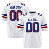 Custom White Royal Solid Colour Football Jersey