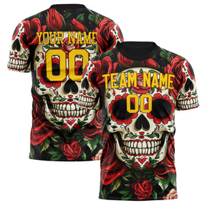 Custom Red Skull Soccer Jersey FT04240816SK003