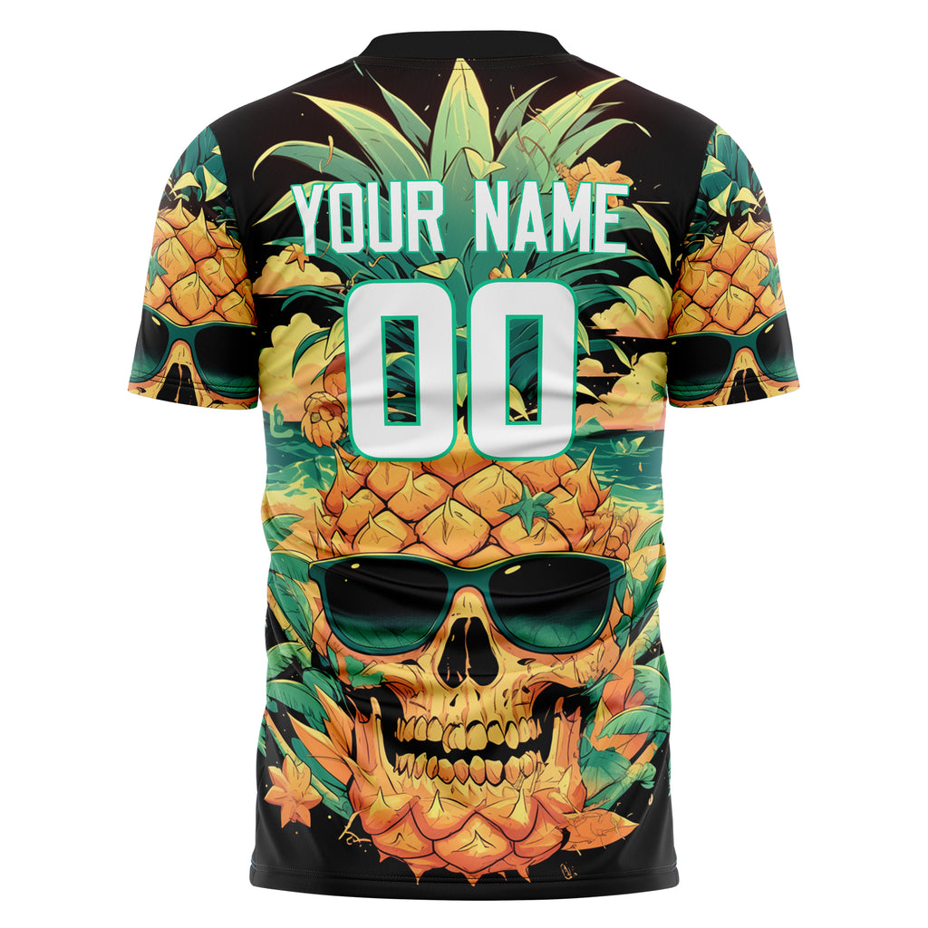 Custom Green Skull Soccer Jersey