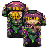 Custom Purple Skull Soccer Jersey
