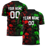 Custom Green Skull Soccer Jersey