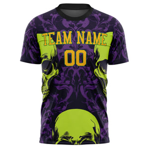 Custom Purple Skull Soccer Jersey