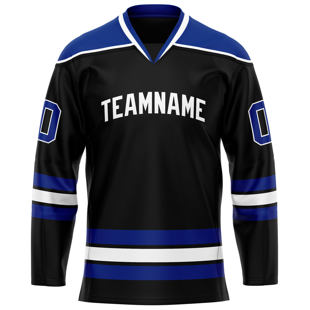 Custom Black Royal Solid Colour Hockey Jersey