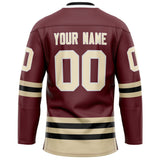 Custom Brown Cream Solid Colour Hockey Jersey