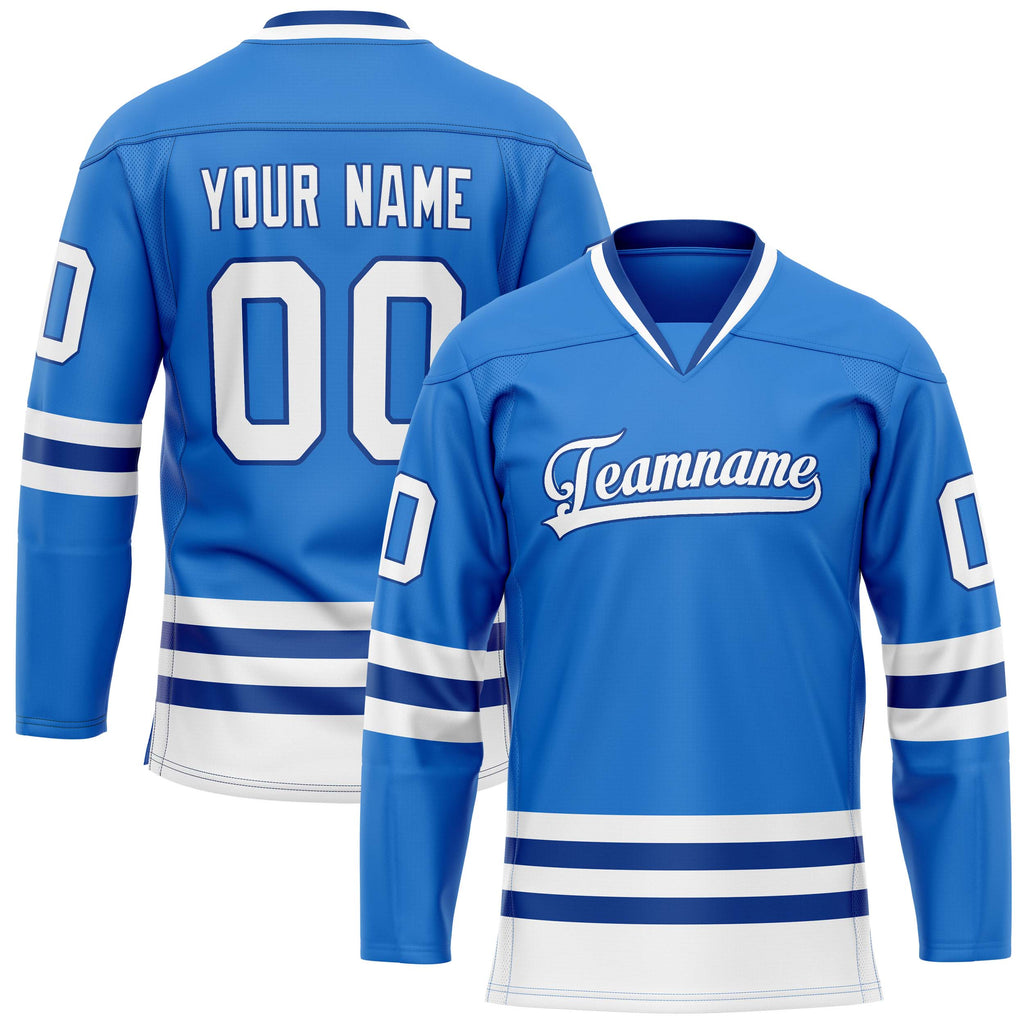 Custom Powder Blue Royal Solid Colour Hockey Jersey