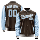 Custom Brown Light Blue Jacket