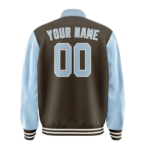 Custom Brown Light Blue Jacket