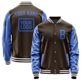 Custom Brown Sky Blue Jacket