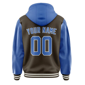 Custom Brown Sky Blue Jacket