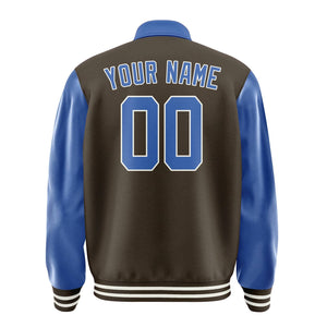 Custom Brown Sky Blue Jacket