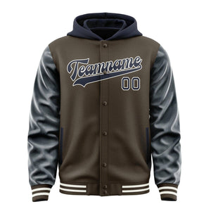 Custom Brown Navy Jacket