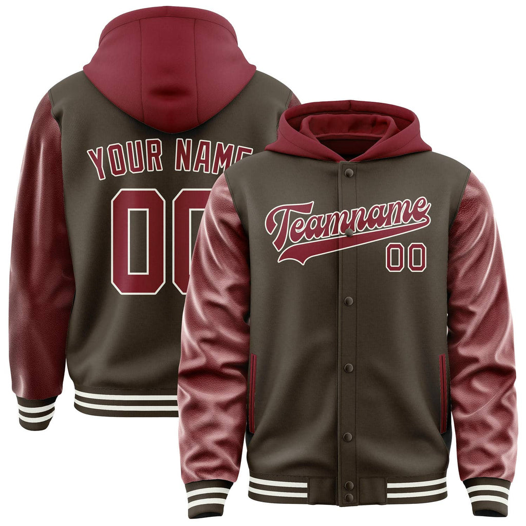 Custom Brown Crimson Red Jacket
