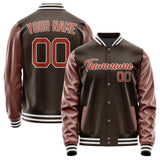 Custom Brown Coral Red Jacket