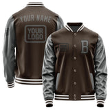 Custom Brown Dark Grey Jacket