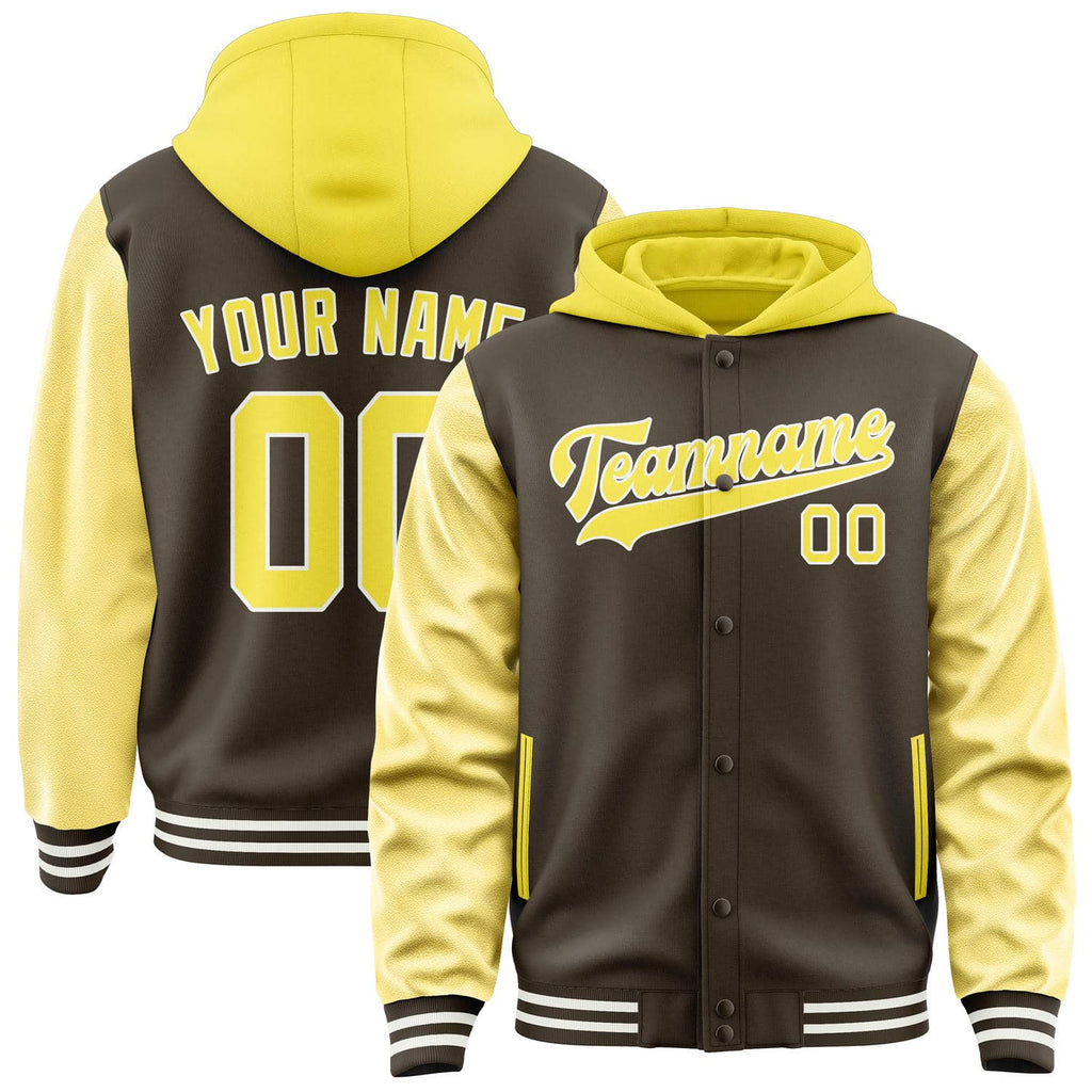 Custom Brown Light Yellow Jacket