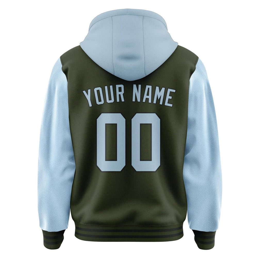 Custom Olive Light Blue Jacket