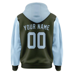 Custom Olive Light Blue Jacket
