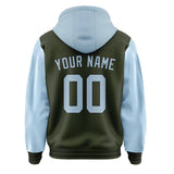 Custom Olive Light Blue Jacket