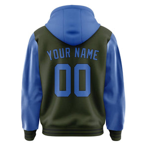 Custom Olive Sky Blue Jacket