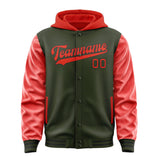 Custom Olive Orange Red Jacket