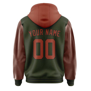 Custom Olive Coral Red Jacket