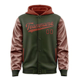 Custom Olive Coral Red Jacket