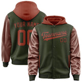 Custom Olive Coral Red Jacket