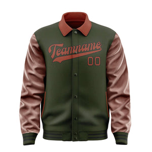 Custom Olive Coral Red Jacket